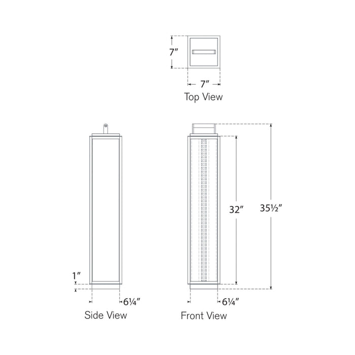 Northport LED Floor Lamp - line drawing.