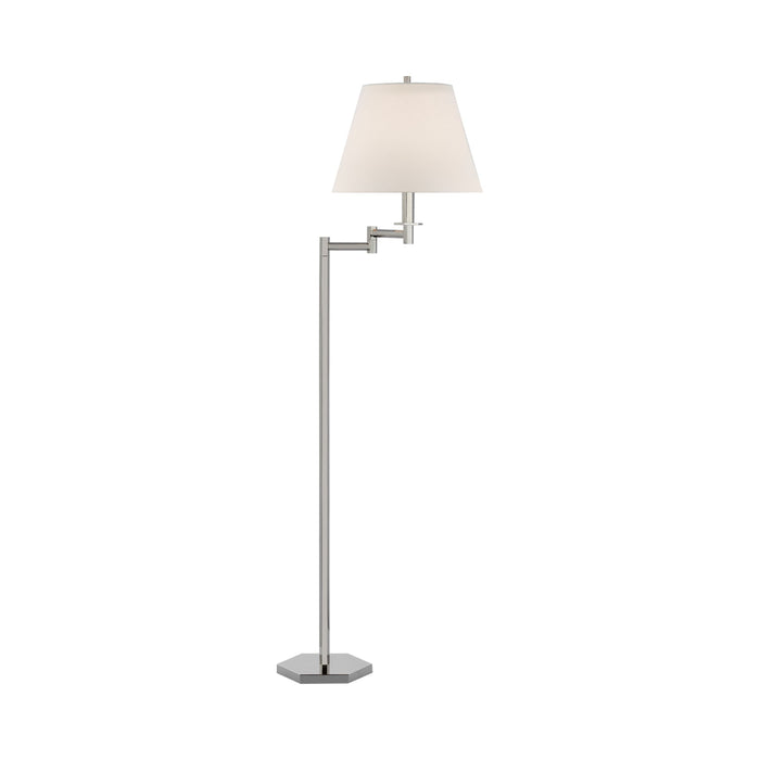 Olivier Floor Lamp in Polished Nickel.