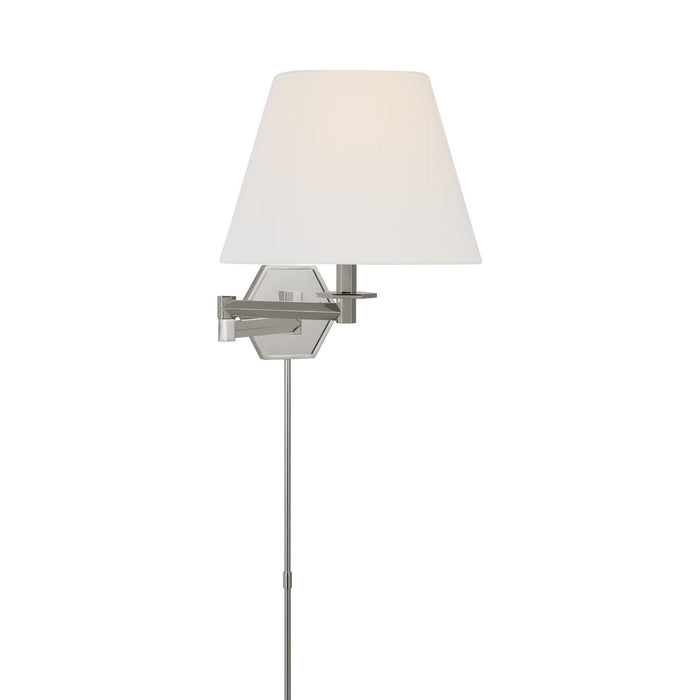 Olivier Swing Arm Wall Light in Polished Nickel.