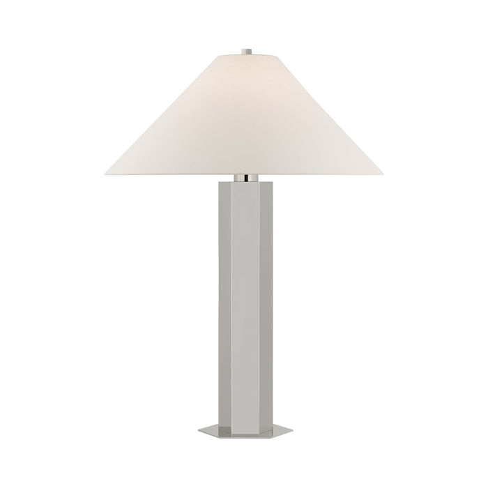 Olivier Table Lamp in Polished Nickel.