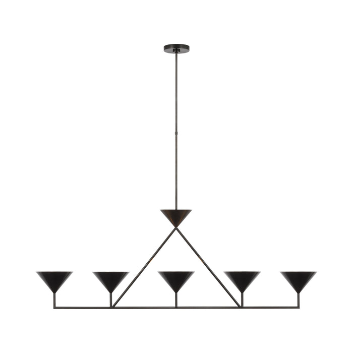 Orsay Linear Chandelier in Bronze.