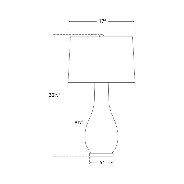 Orson Table Lamp - line drawing.