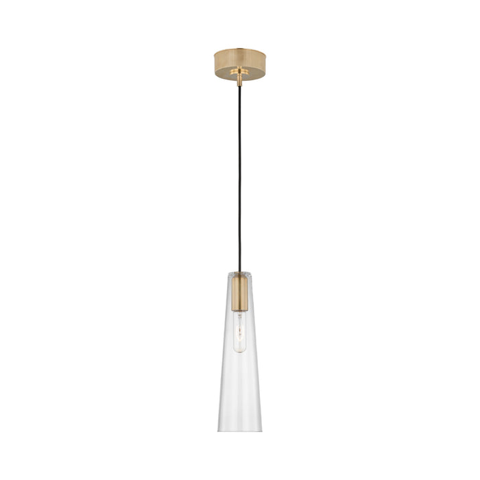 Osvaldo Pendant Light in Antique-Burnished Brass (1-Light).