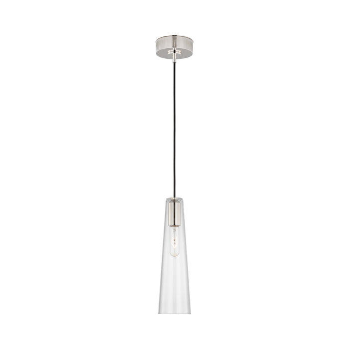 Osvaldo Pendant Light in Polished Nickel (1-Light).