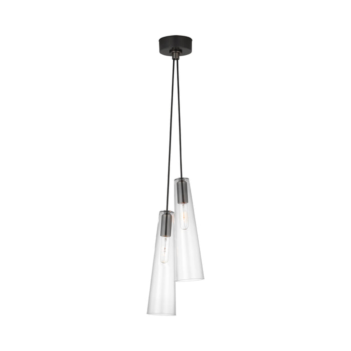 Osvaldo Pendant Light in Bronze (2-Light).