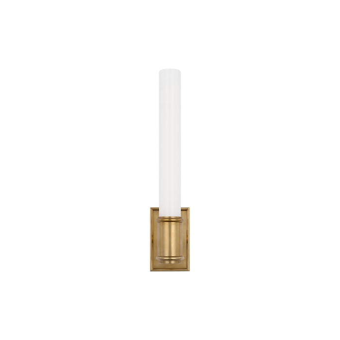 Owen LED Bath Wall Light in Antique-Burnished Brass (1-Light).