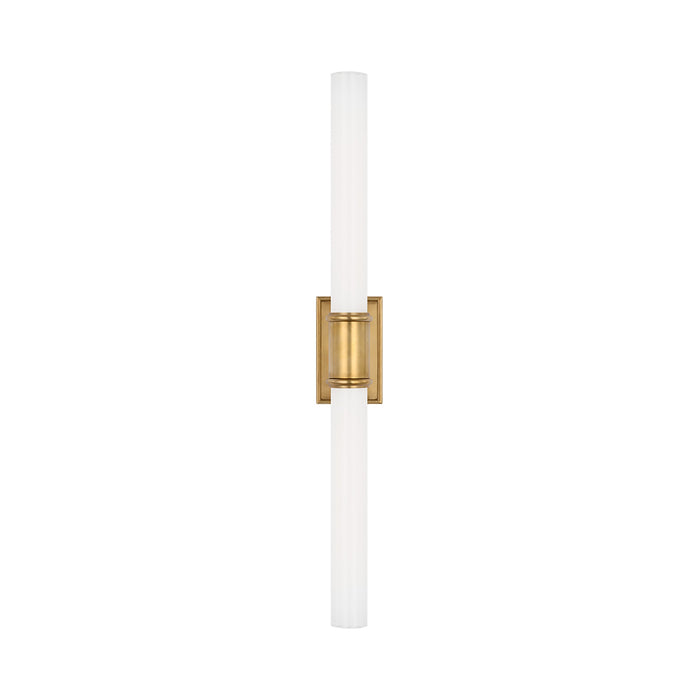 Owen LED Bath Wall Light in Antique-Burnished Brass (2-Light).