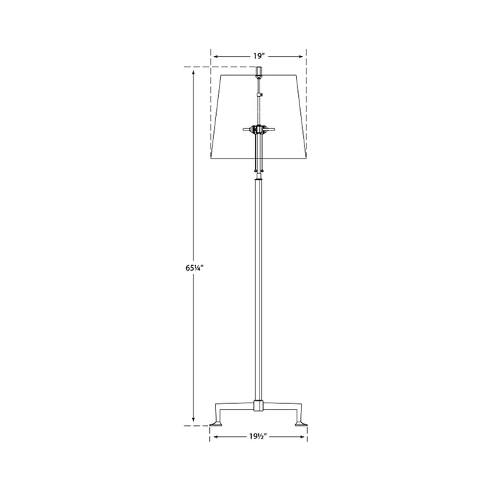 Parish Floor Lamp - line drawing.