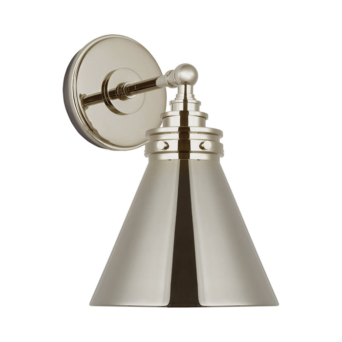 Parkington Bath Wall Light in Polished Nickel (1-Light/Polished Nickel).