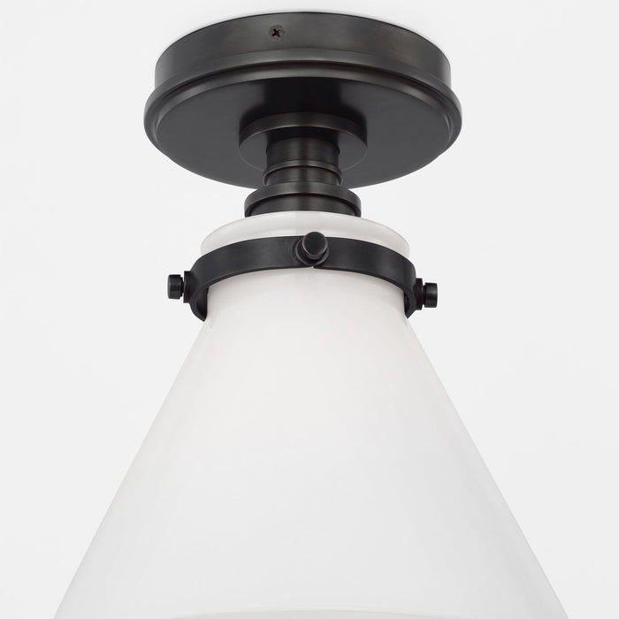 Parkington Conical Flush Mount Ceiling Light in Detail.