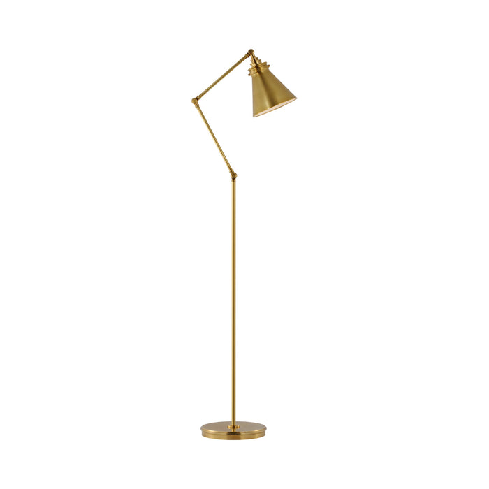 Parkington Floor Lamp in Antique-Burnished Brass.