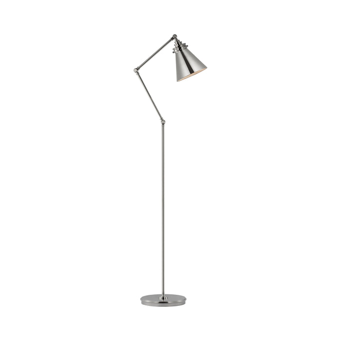 Parkington Floor Lamp in Polished Nickel.