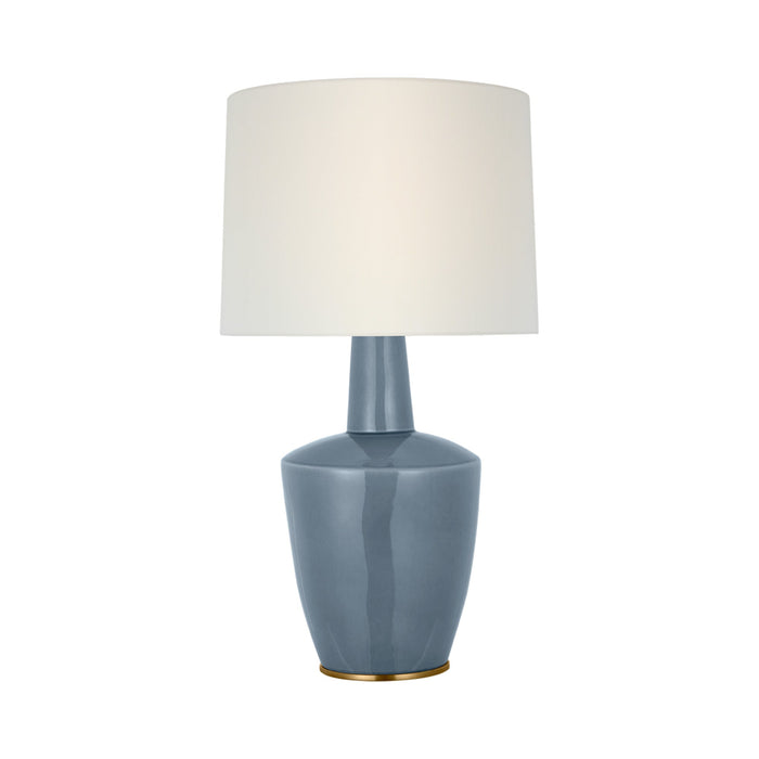 Paros Table Lamp in Polar Blue Crackle (17-Inch).