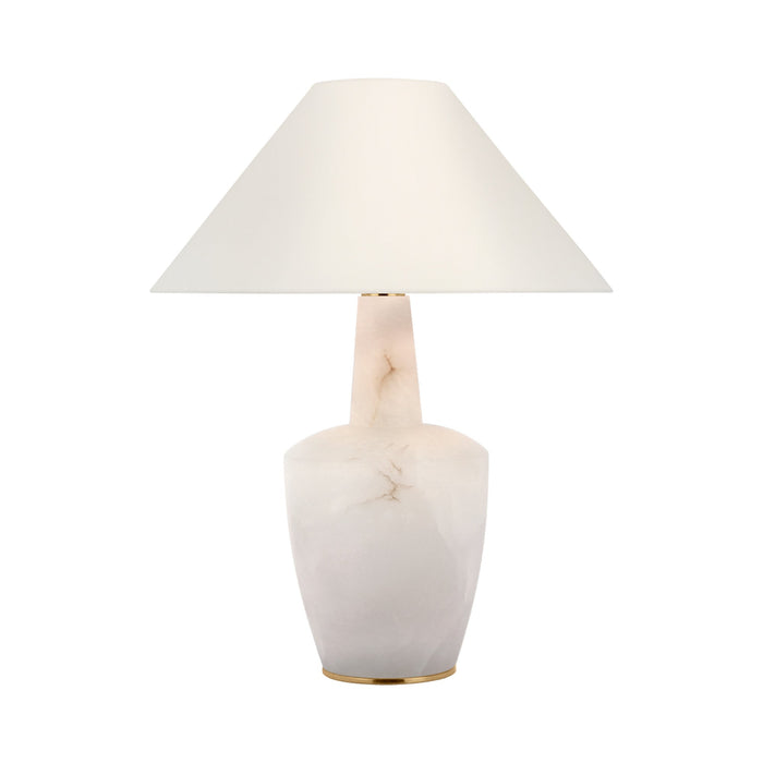 Paros Table Lamp in Alabaster (23.75-Inch).