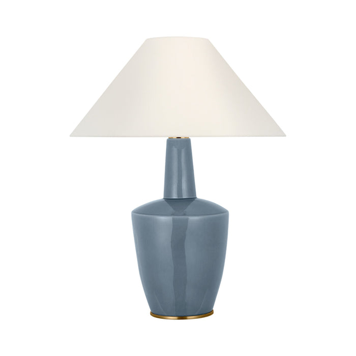 Paros Table Lamp in Polar Blue Crackle (23.75-Inch).