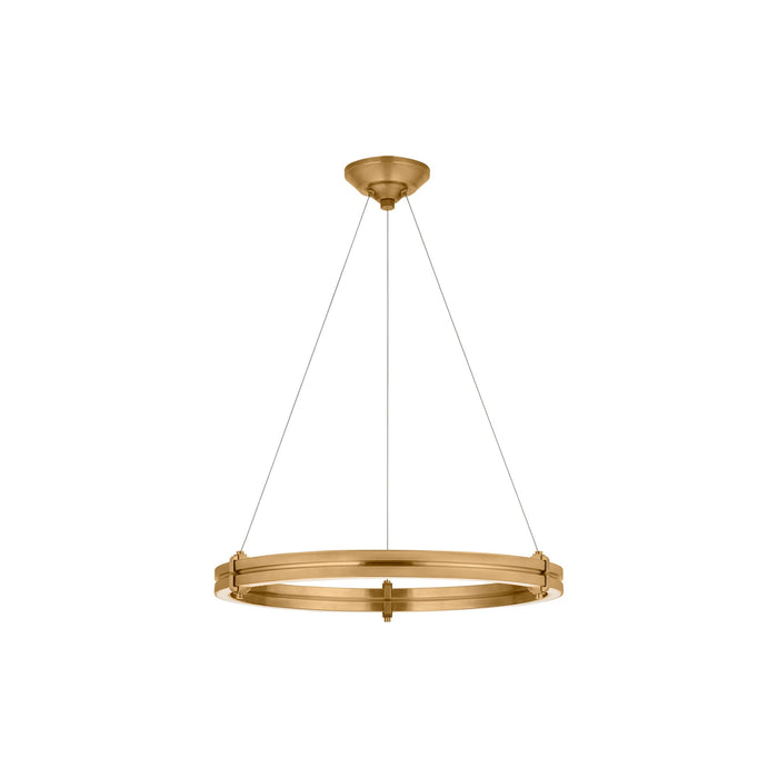 Paxton LED Chandelier in Natural Brass (24-Inch).