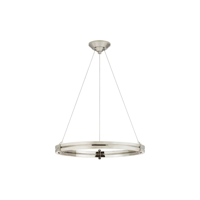 Paxton LED Chandelier in Polished Nickel (24-Inch).