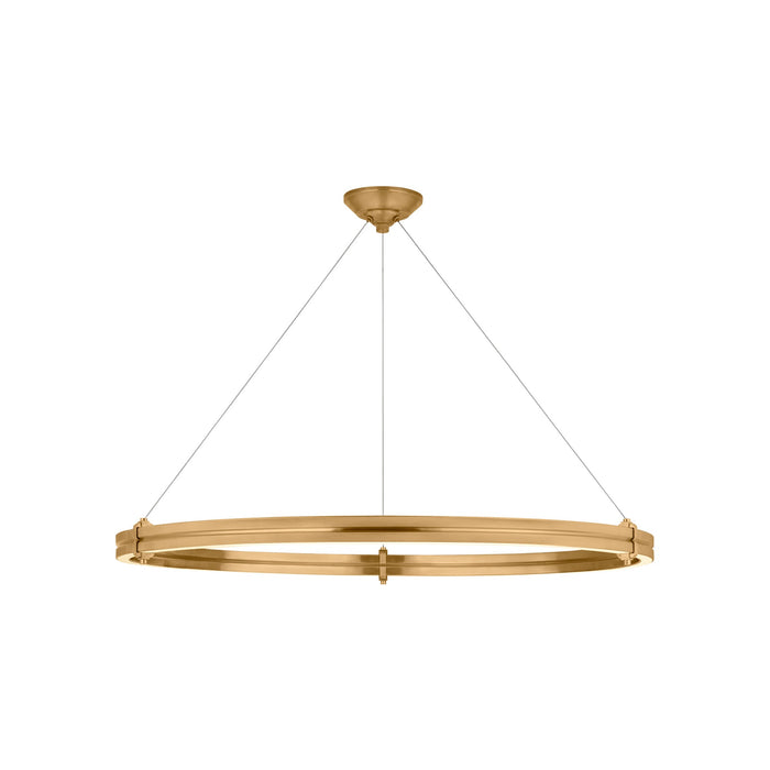 Paxton LED Chandelier in Natural Brass (40-Inch).