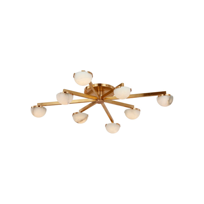 Pedra LED Flush Mount Ceiling Light in Antique-Burnished Brass (Large).