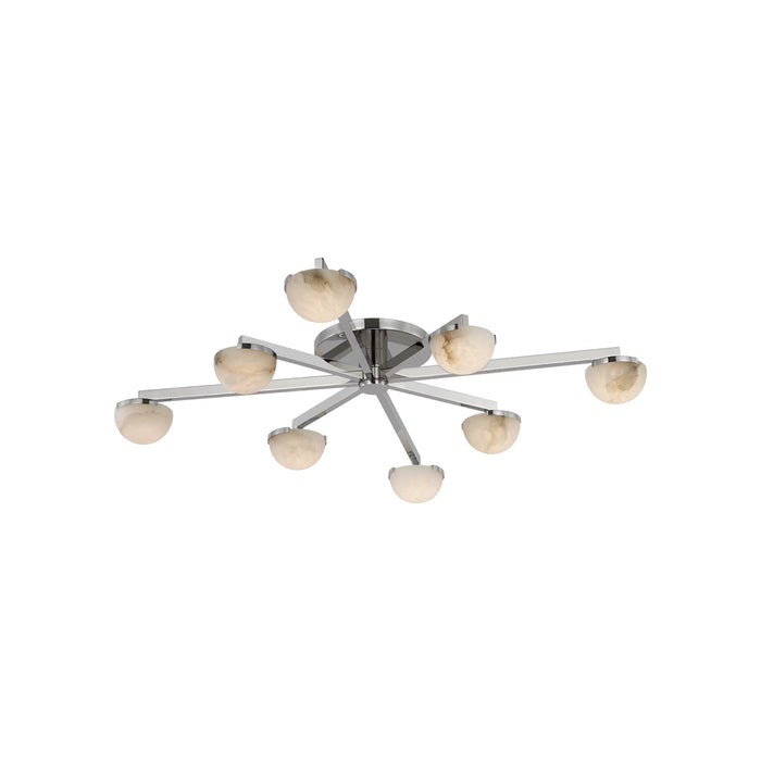 Pedra LED Flush Mount Ceiling Light in Polished Nickel (Large).