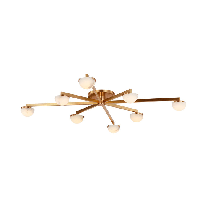 Pedra LED Flush Mount Ceiling Light in Antique-Burnished Brass (X-Large).