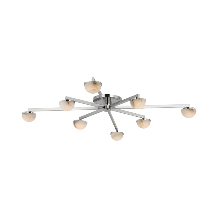 Pedra LED Flush Mount Ceiling Light in Polished Nickel (X-Large).