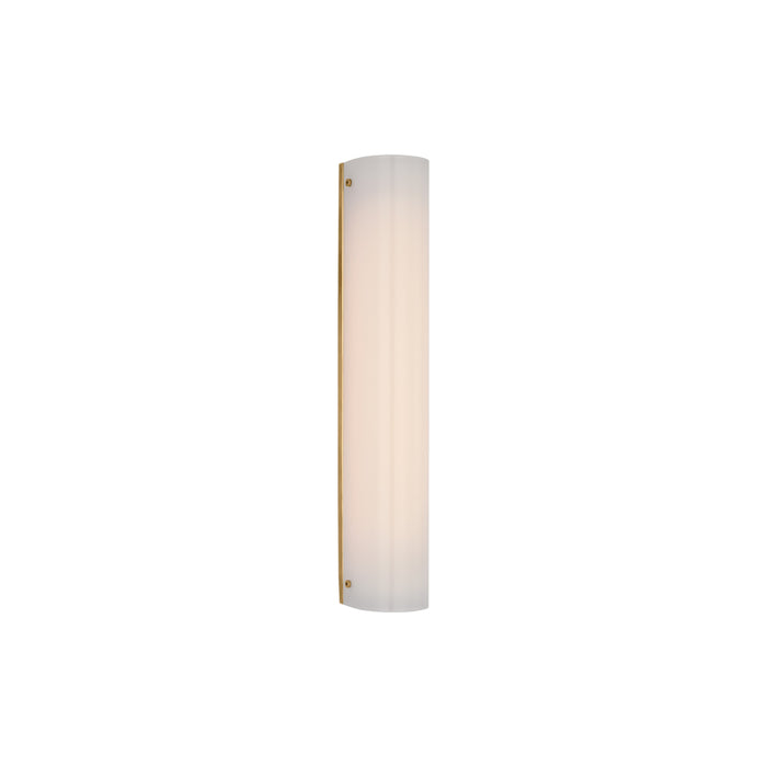 Penhold LED Bath Wall Light in Soft Brass (18-Inch).