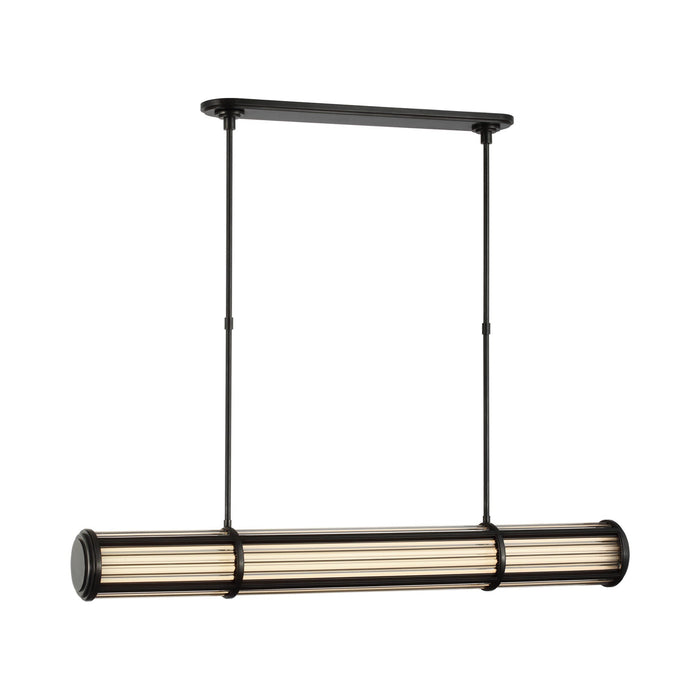 Perren LED Linear Chandelier in Bronze.