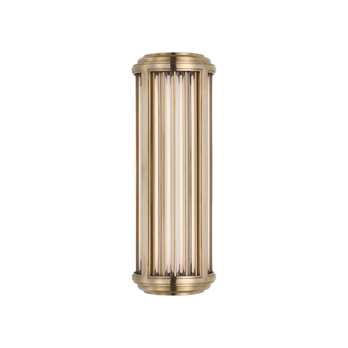 Perren Outdoor LED Wall Light in Natural Brass/Glass Rods (Small).