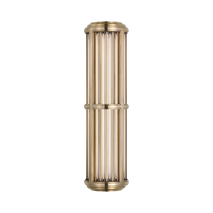 Perren Outdoor LED Wall Light in Natural Brass/Glass Rods (Medium).