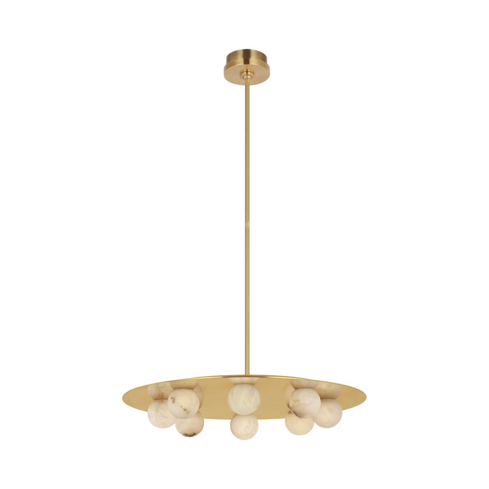 Pertica LED Chandelier in Mirrored Antique Brass (8-Light).