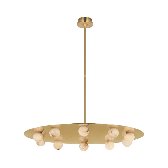 Pertica LED Chandelier in Mirrored Antique Brass (10-Light).