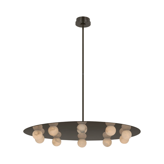 Pertica LED Chandelier in Mirrored Bronze (10-Light).