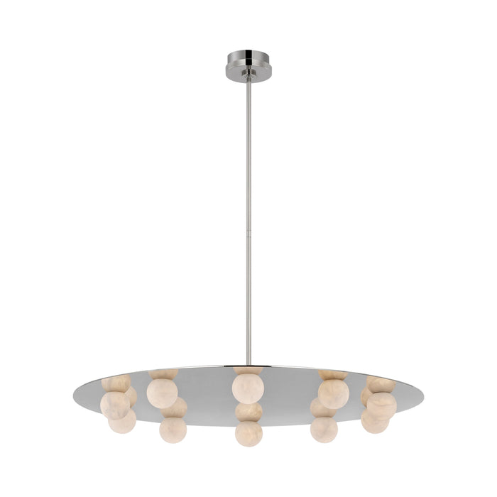 Pertica LED Chandelier in Polished Nickel (10-Light).