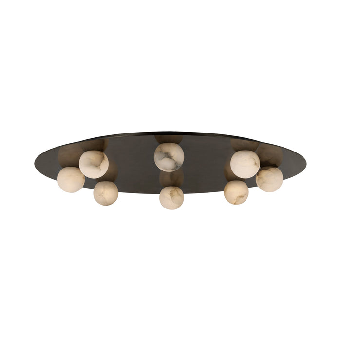 Pertica LED Flush Mount Ceiling Light in Mirrored Bronze.