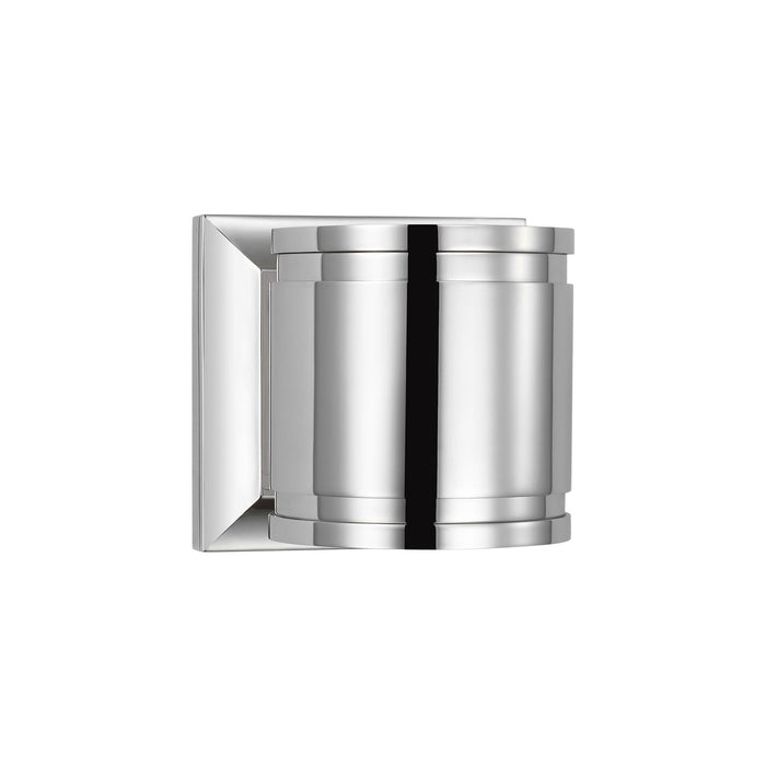 Provo Outdoor LED Wall Light in Polished Nickel (4.5-Inch).