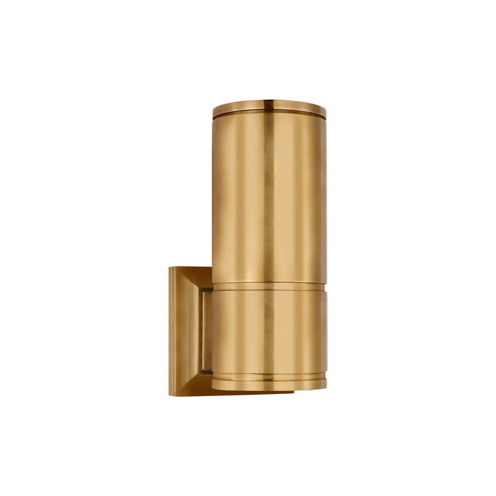 Provo Outdoor LED Wall Light in Antique-Burnished Brass (9.5-Inch).