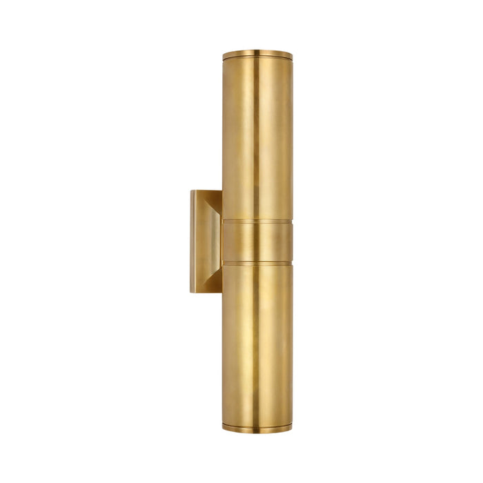 Provo Outdoor LED Wall Light in Antique-Burnished Brass (20-Inch).