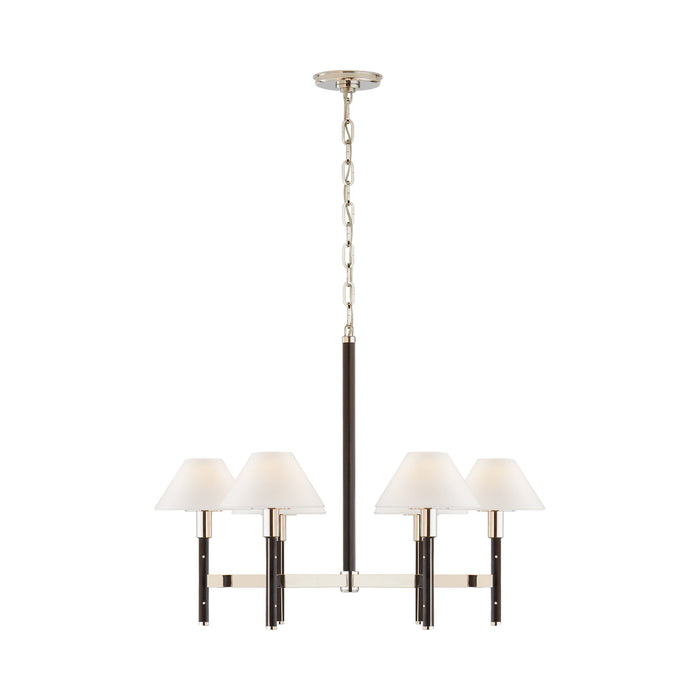 Radford Chandelier in Polished Nickel and Black Ebony (1-Tier).