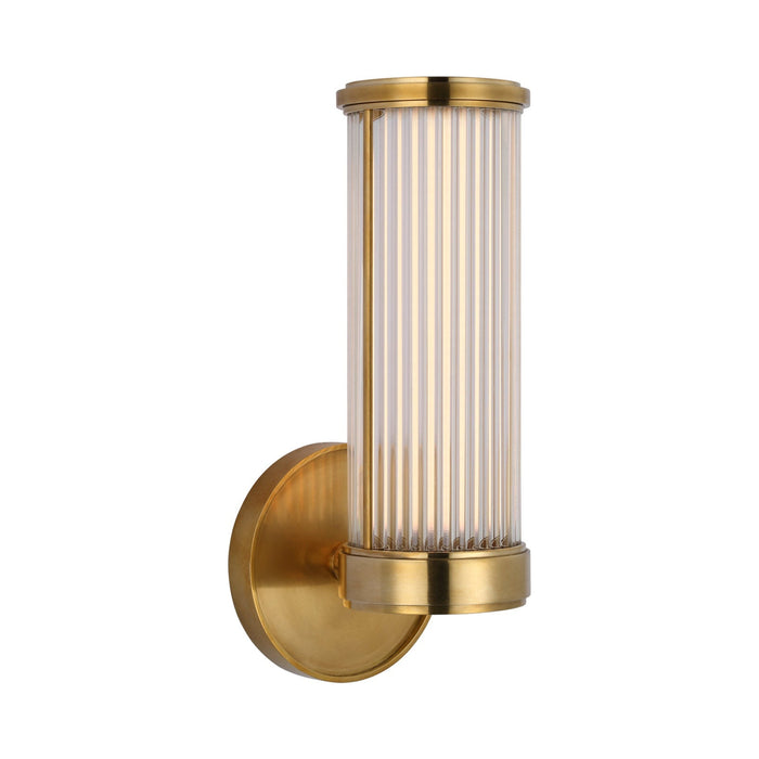 Ranier LED Bath Wall Light in Natural Brass (10.5-Inch).