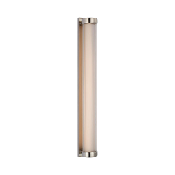 Ranier LED Linear Bath Wall Light in Polished Nickel.