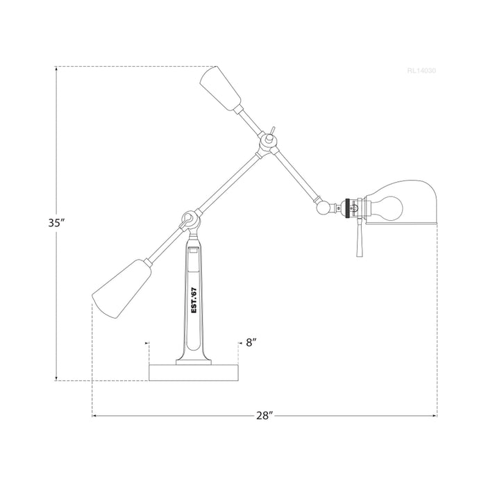 RL '67 Table Lamp - line drawing.