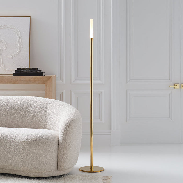 Rousseau LED Floor Lamp in in living room.