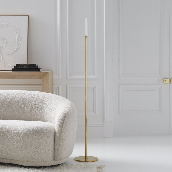 Rousseau LED Floor Lamp in in living room.