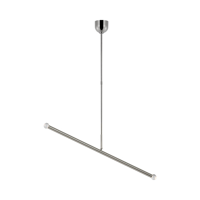 Rousseau LED Linear Chandelier in Polished Nickel (Clear Glass).