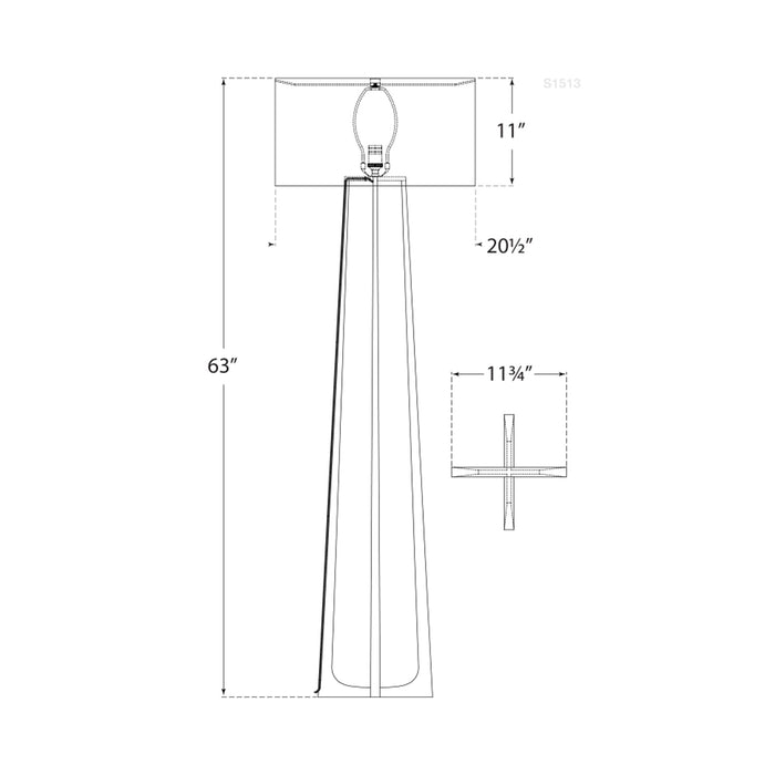 Scala Floor Lamp - line drawing.