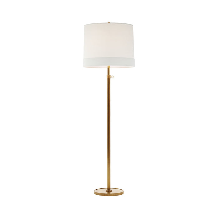 Simple Floor Lamp in Soft Brass.