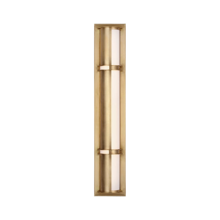 Strever LED Bath Wall Light in Natural Brass (26-Inch).