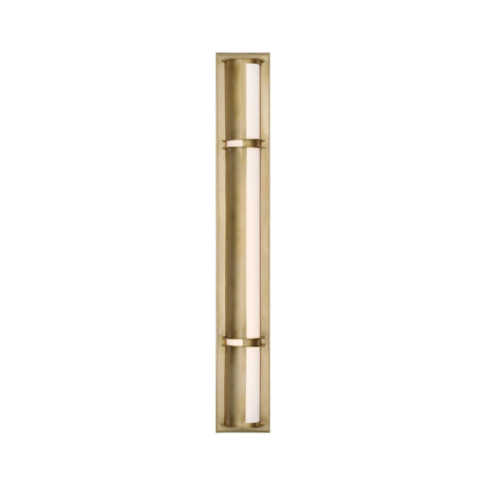 Strever LED Bath Wall Light in Natural Brass (32-Inch).