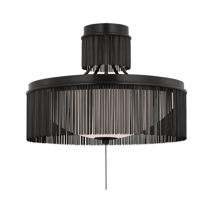 Sutton Flush Mount Ceiling Light in Bronze (21-Inch).